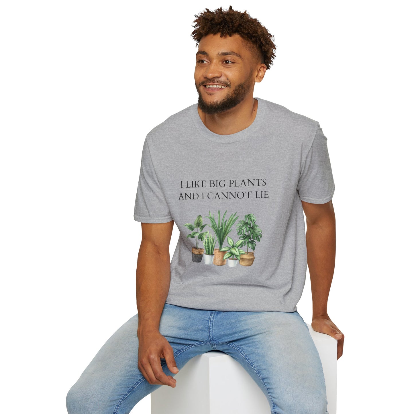 Plant Lover Unisex T-Shirt with Large Plant Graphics - Softstyle T-shirt.