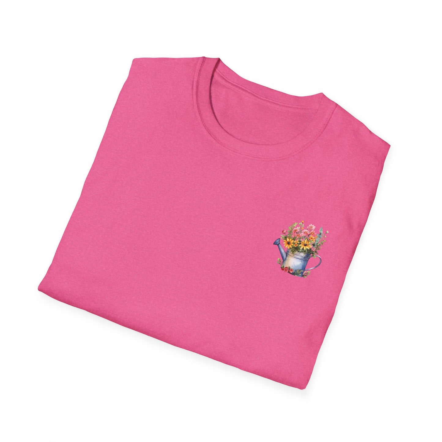 Cute Watering Can Floral Unisex T-Shirt, Gardening Gift, Spring Fashion, Botanical Tee, Birthday Present, Eco-Friendly Style