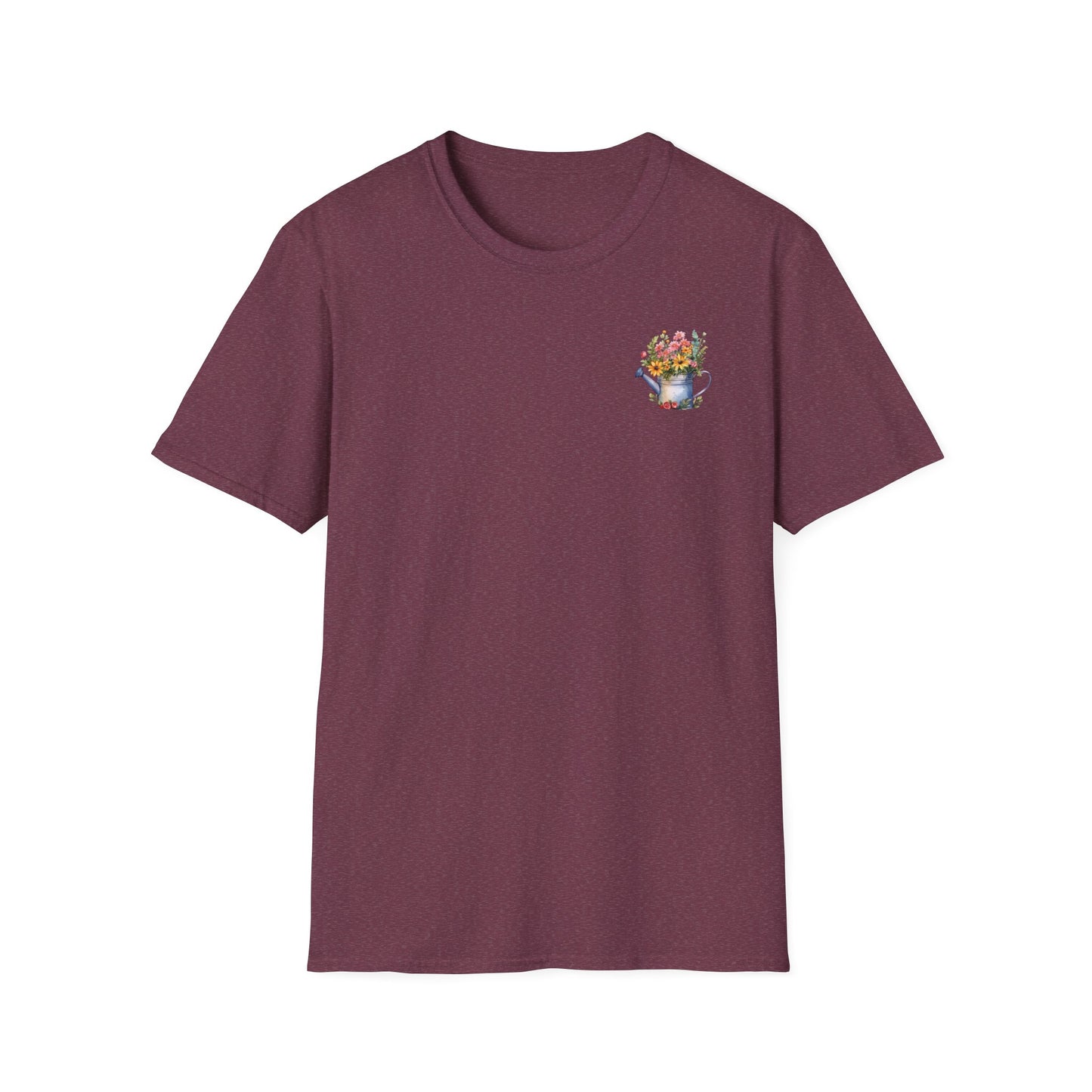 Cute Watering Can Floral Unisex T-Shirt, Gardening Gift, Spring Fashion, Botanical Tee, Birthday Present, Eco-Friendly Style