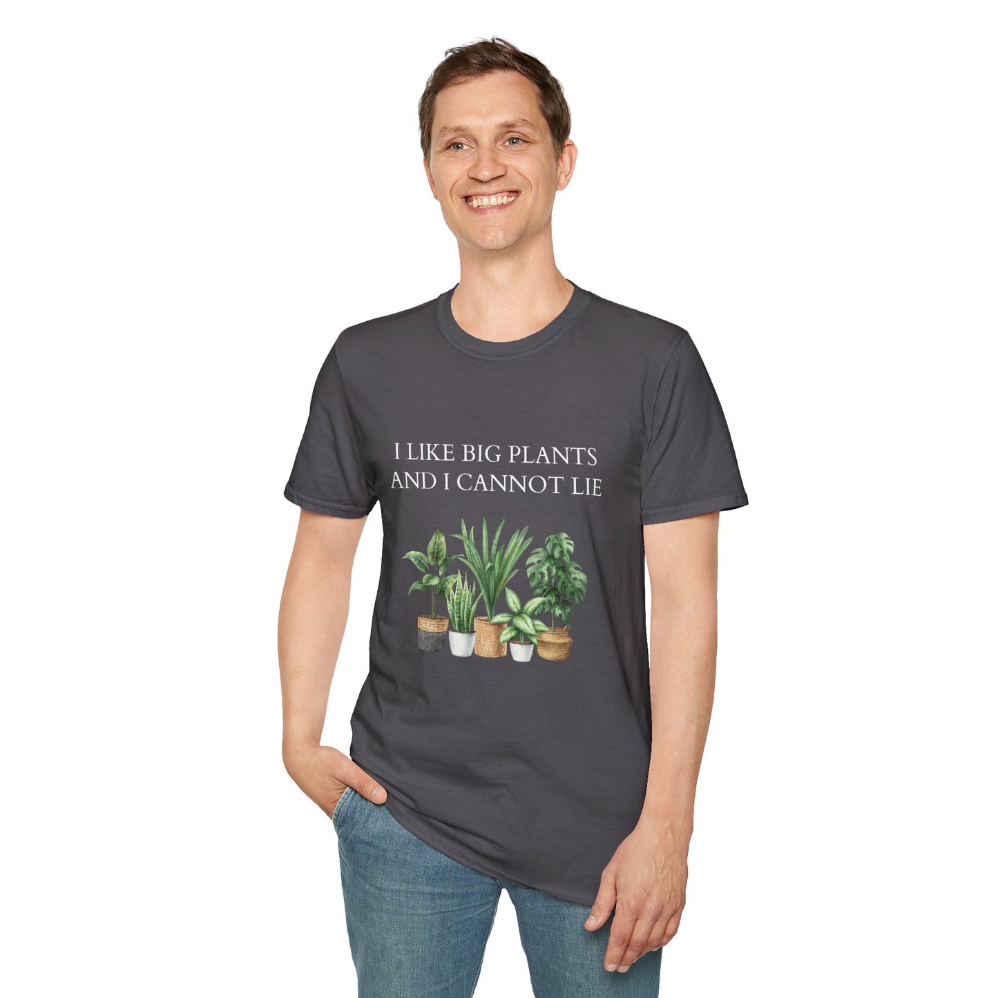 Plant Lover Unisex T-Shirt with Large Plant Graphics - Softstyle T-shirt.