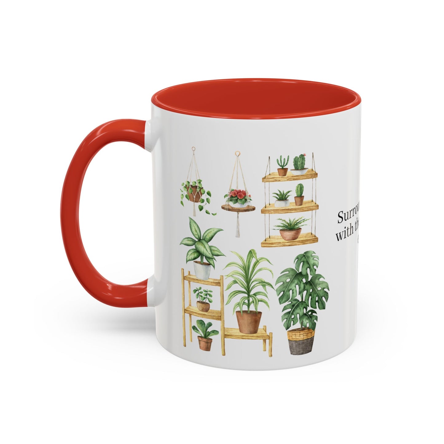 Coffee Lovers Enjoyment Mug, Housewarming Gift, Plant Lover's Coffee Cup, Inspirational Quote Mug, Greenery Decor, Cozy Kitchen Accessory