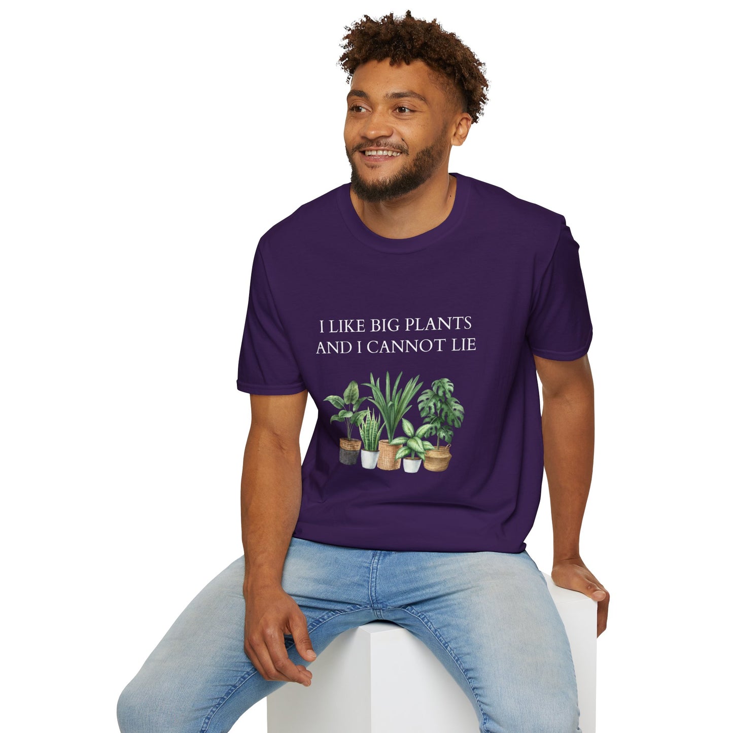 Plant Lover Unisex T-Shirt with Large Plant Graphics - Softstyle T-shirt.