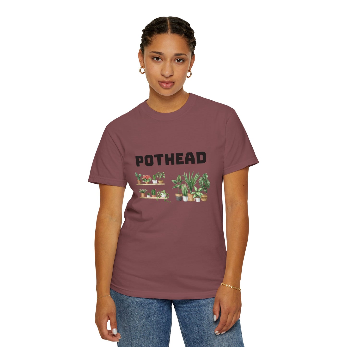 Pothead Graphic Tee, Plant Lover Unisex Shirt, Herb Enthusiast T-shirt, Botanical Print Top, Gardening Gift Apparel