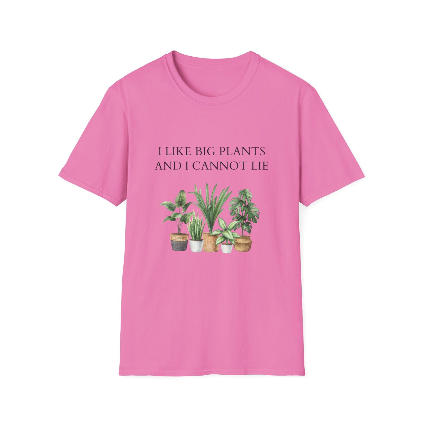 Plant Lover Unisex T-Shirt with Large Plant Graphics - Softstyle T-shirt.