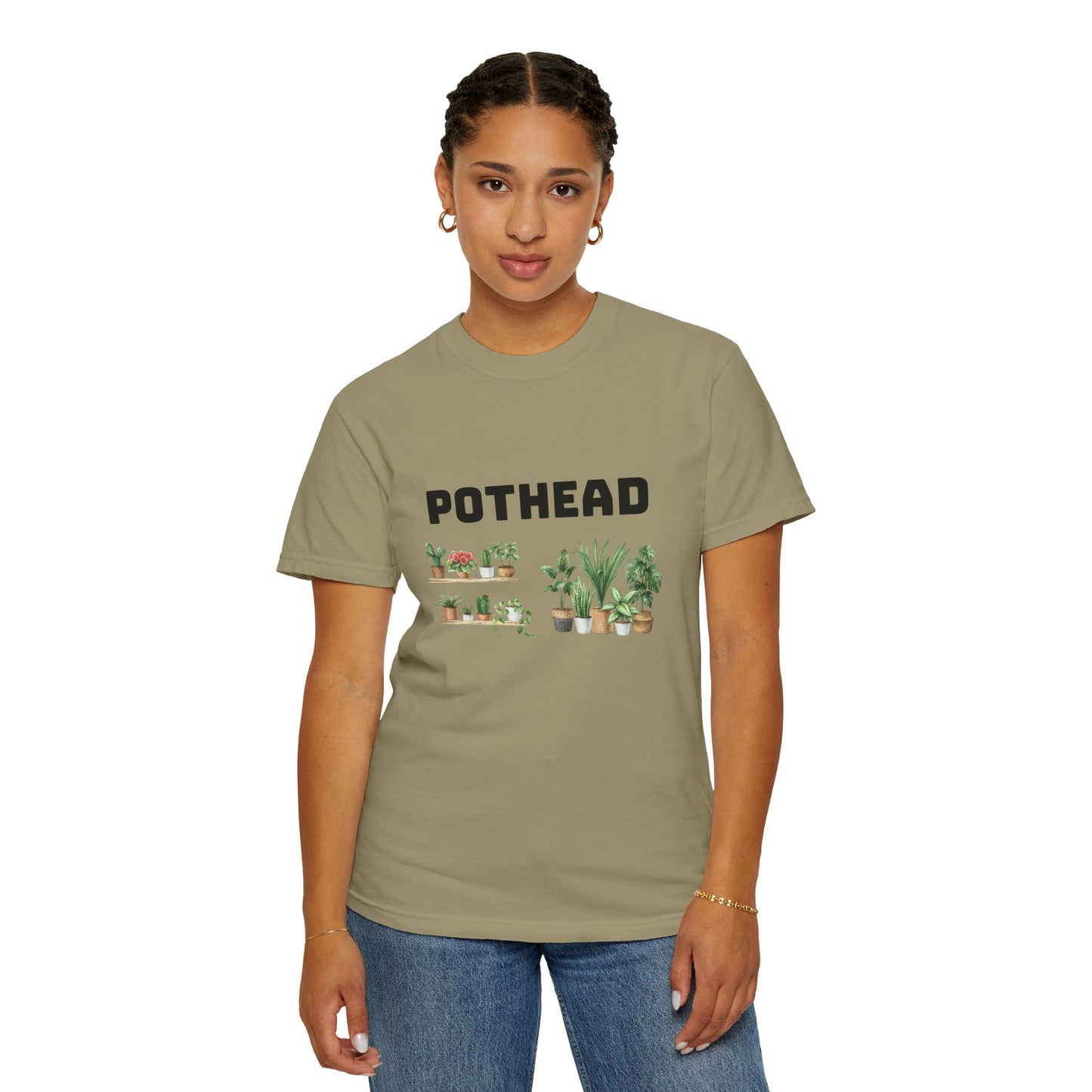 Pothead Graphic Tee, Plant Lover Unisex Shirt, Herb Enthusiast T-shirt, Botanical Print Top, Gardening Gift Apparel
