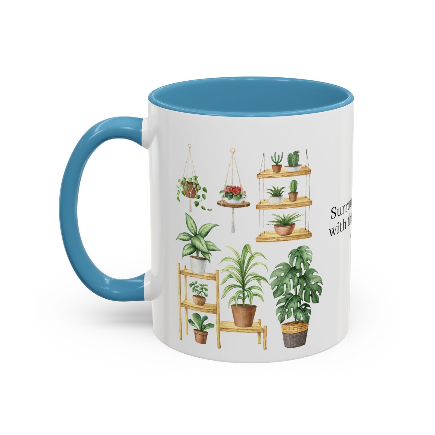 Coffee Lovers Enjoyment Mug, Housewarming Gift, Plant Lover's Coffee Cup, Inspirational Quote Mug, Greenery Decor, Cozy Kitchen Accessory