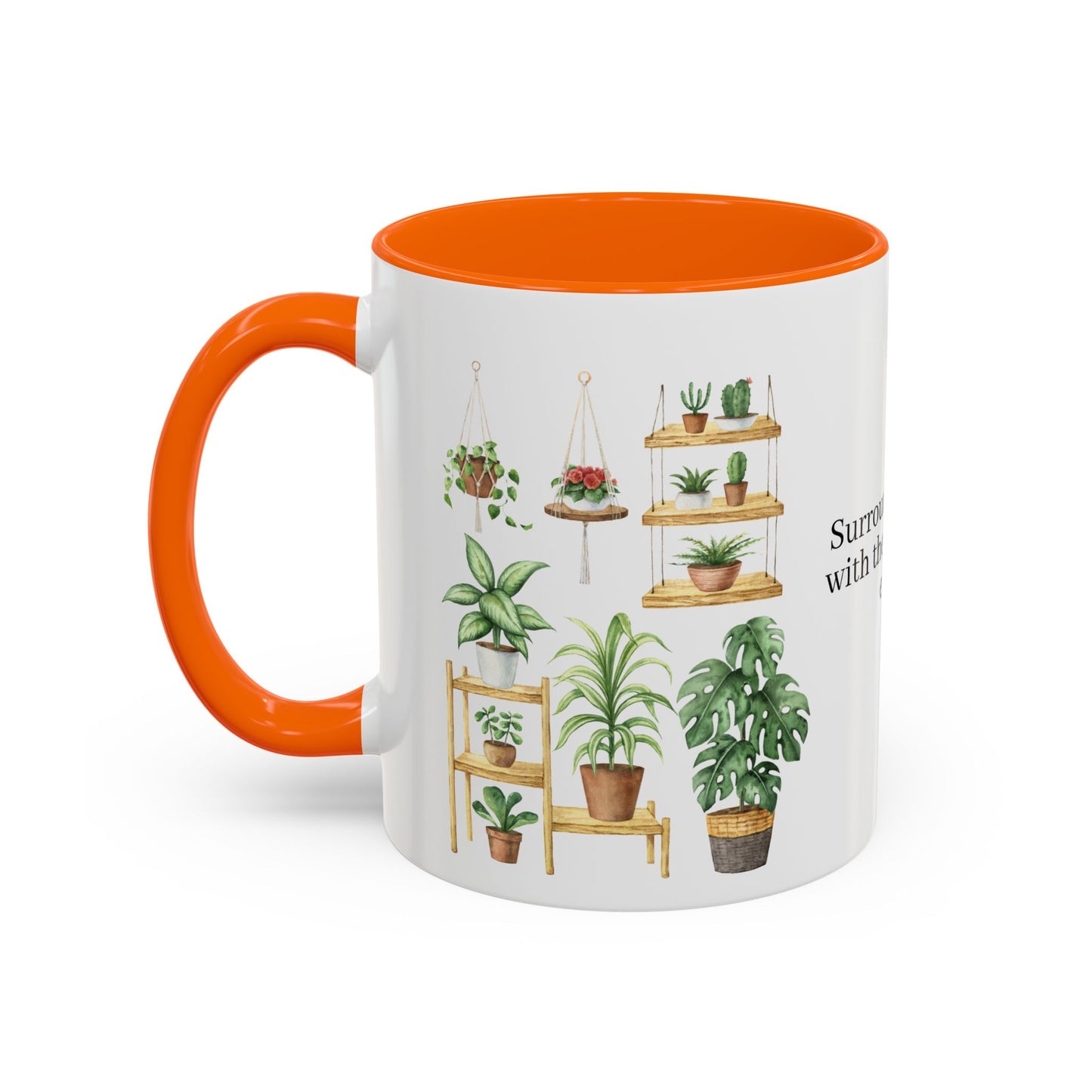 Coffee Lovers Enjoyment Mug, Housewarming Gift, Plant Lover's Coffee Cup, Inspirational Quote Mug, Greenery Decor, Cozy Kitchen Accessory