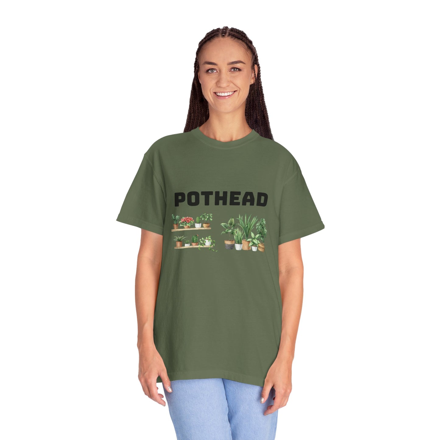 Pothead Graphic Tee, Plant Lover Unisex Shirt, Herb Enthusiast T-shirt, Botanical Print Top, Gardening Gift Apparel