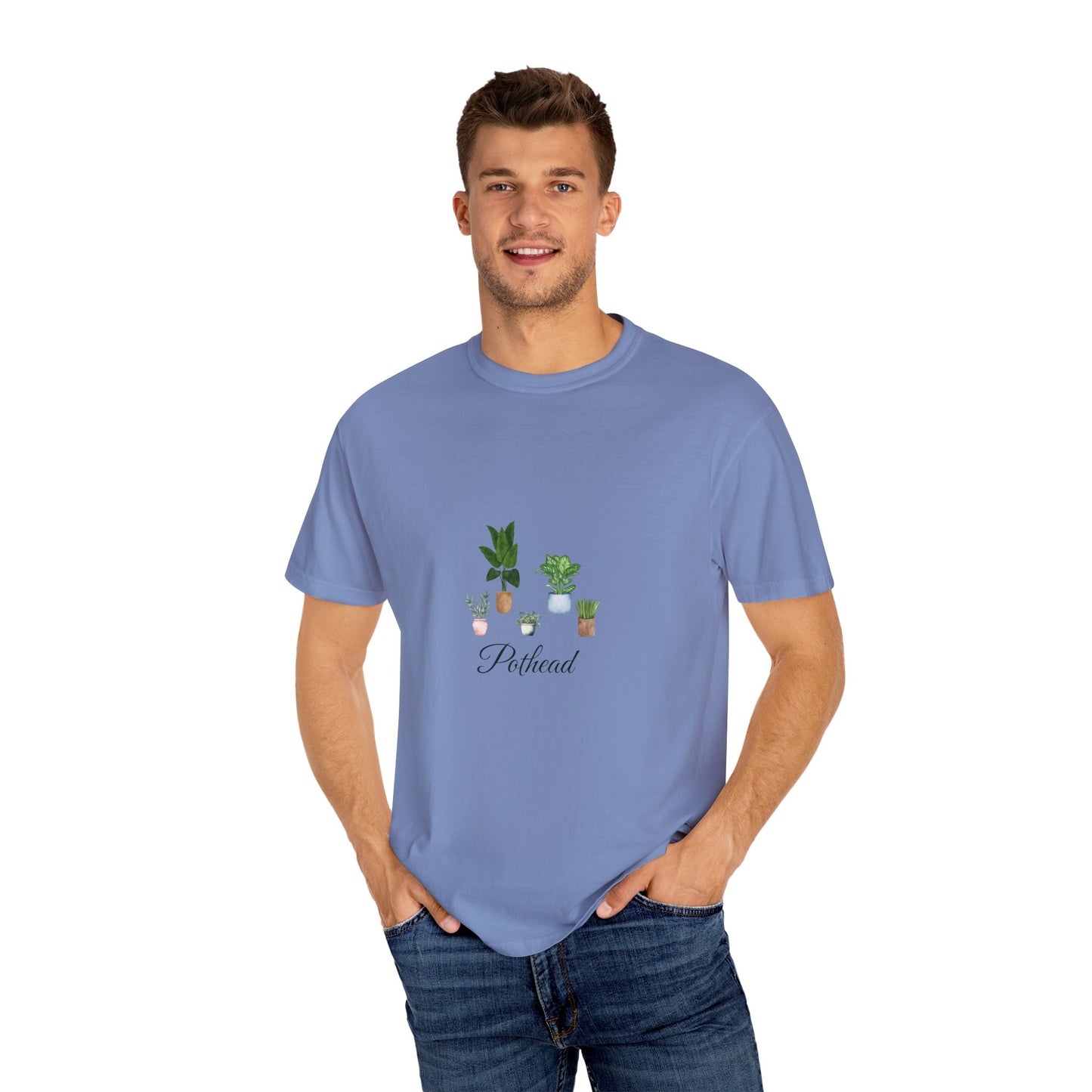 Planted Pots Pothead, Plant Lover Unisex Shirt, Herb Enthusiast T-shirt, Botanical Print Top, Gardening Gift Apparel