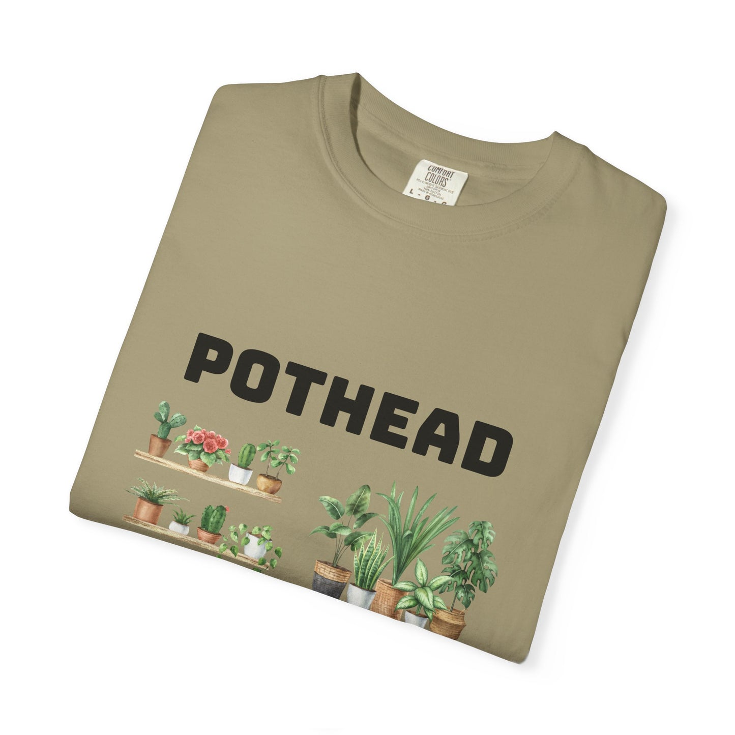 Pothead Graphic Tee, Plant Lover Unisex Shirt, Herb Enthusiast T-shirt, Botanical Print Top, Gardening Gift Apparel