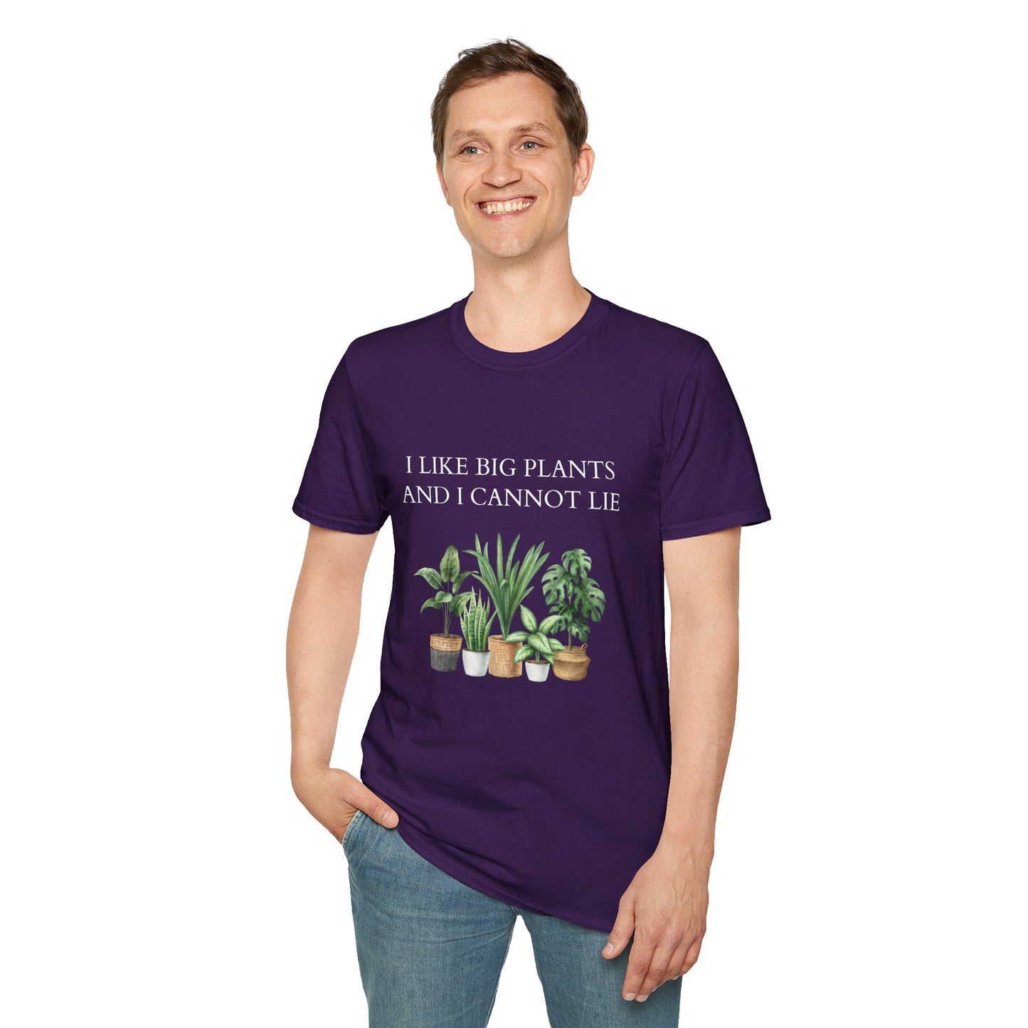 Plant Lover Unisex T-Shirt with Large Plant Graphics - Softstyle T-shirt.