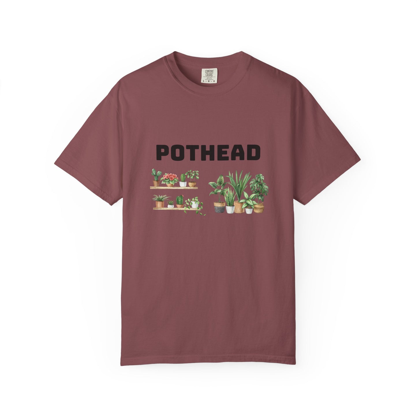 Pothead Graphic Tee, Plant Lover Unisex Shirt, Herb Enthusiast T-shirt, Botanical Print Top, Gardening Gift Apparel