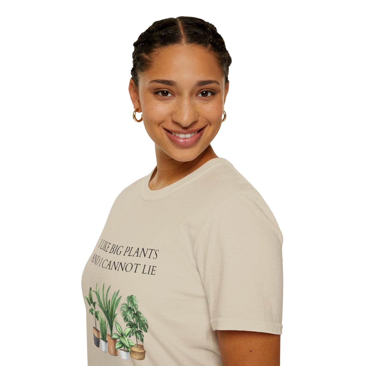 Plant Lover Unisex T-Shirt with Large Plant Graphics - Softstyle T-shirt.