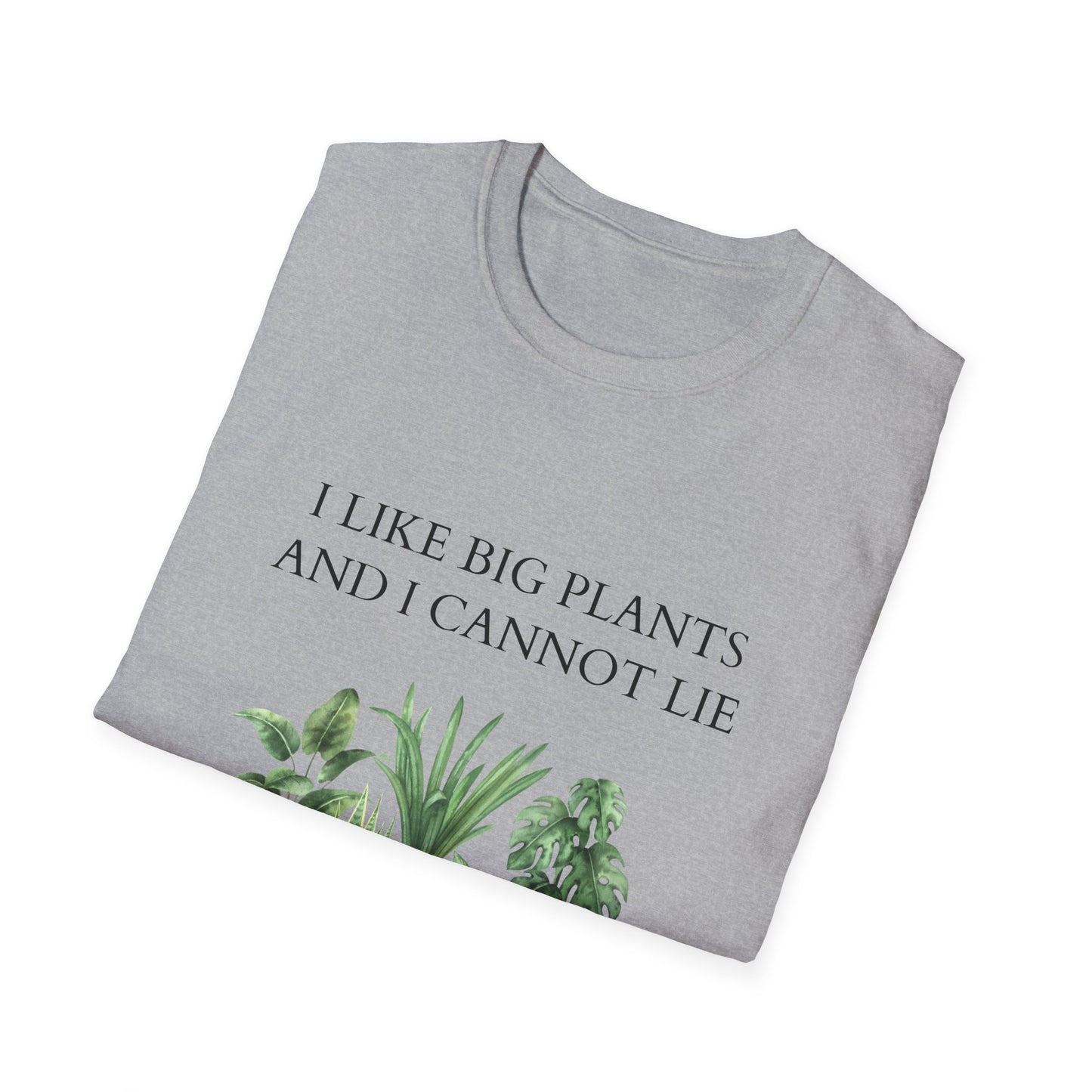 Plant Lover Unisex T-Shirt with Large Plant Graphics - Softstyle T-shirt.