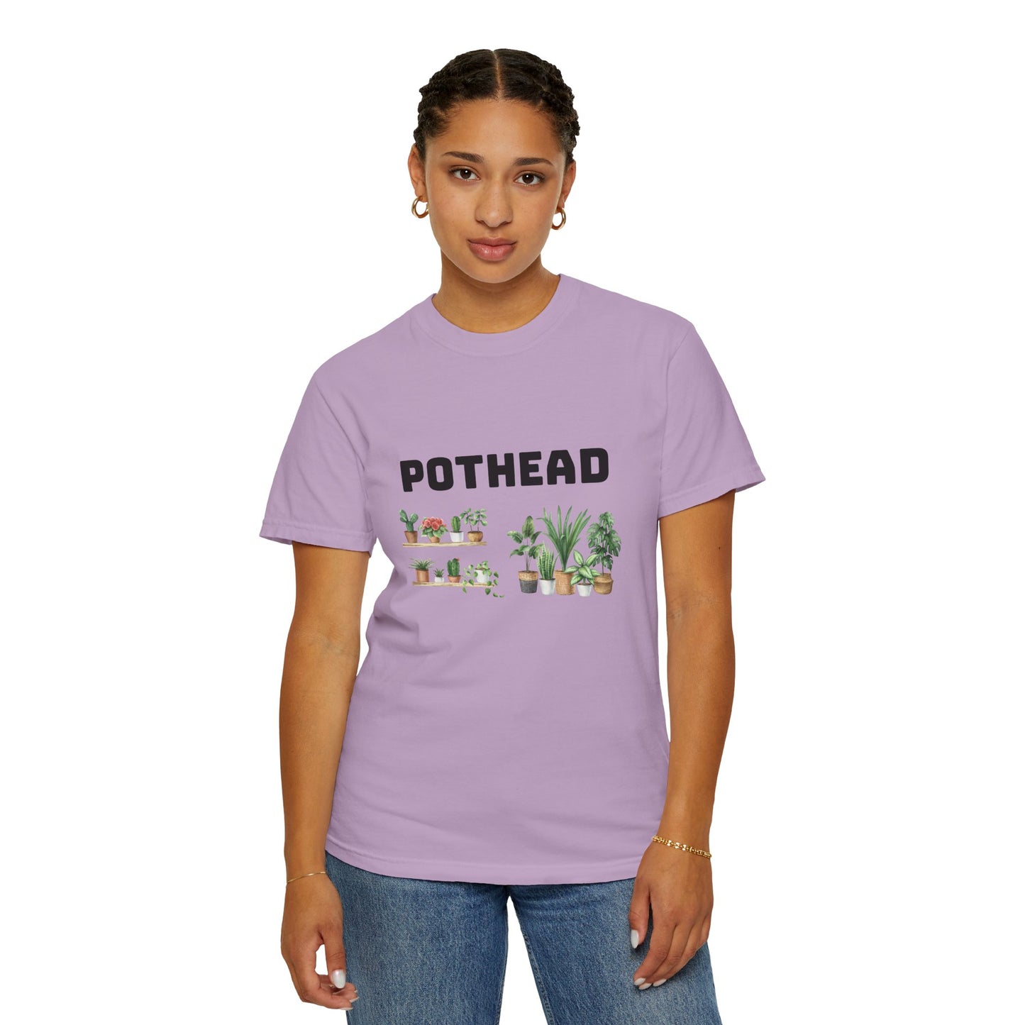 Pothead Graphic Tee, Plant Lover Unisex Shirt, Herb Enthusiast T-shirt, Botanical Print Top, Gardening Gift Apparel