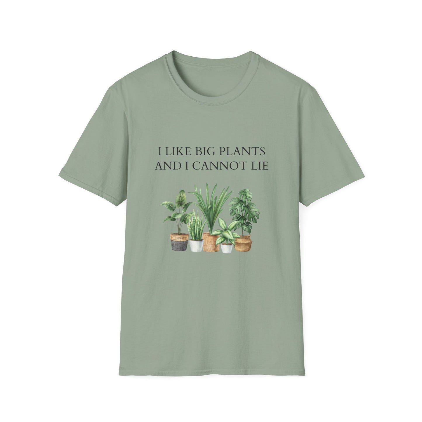 Plant Lover Unisex T-Shirt with Large Plant Graphics - Softstyle T-shirt.