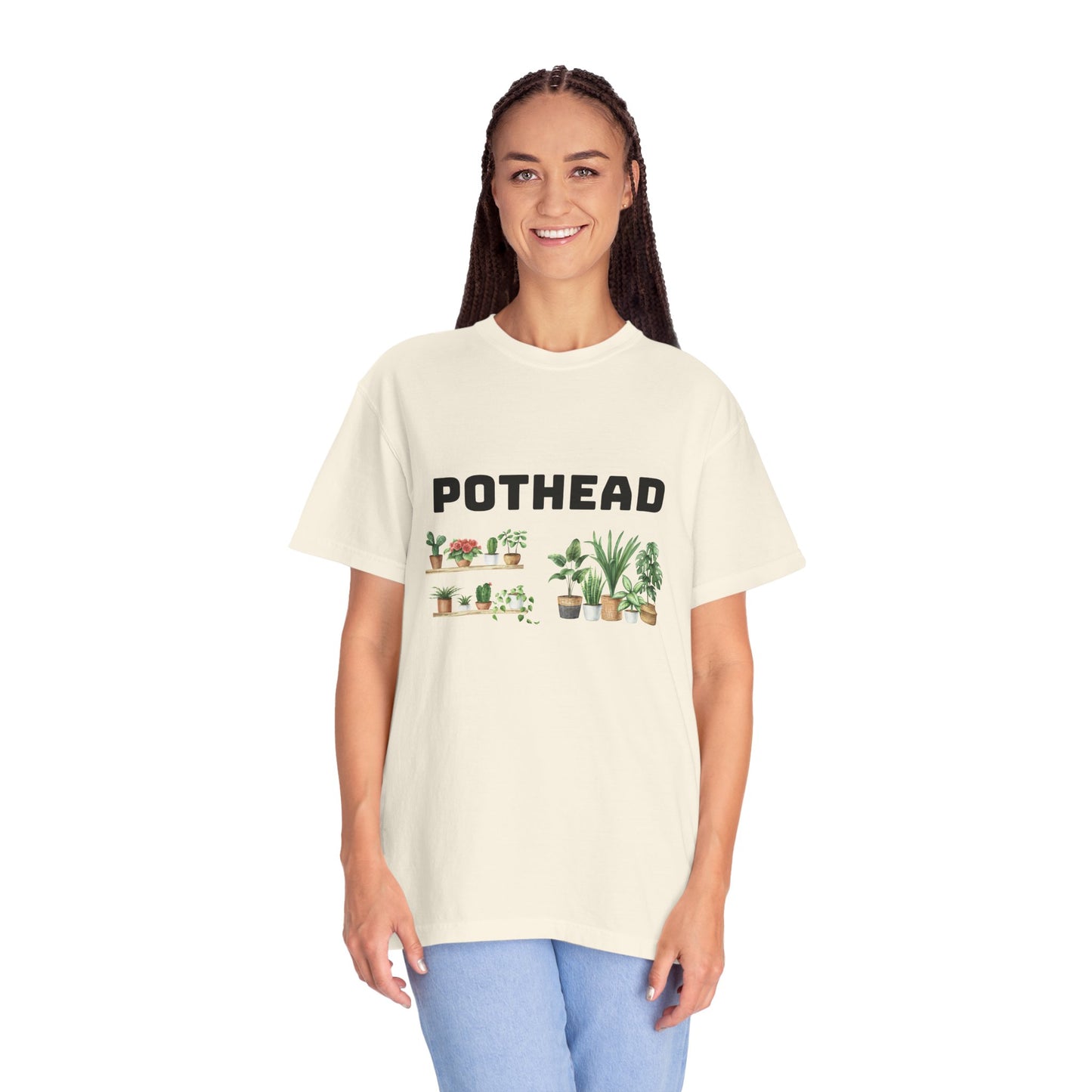 Pothead Graphic Tee, Plant Lover Unisex Shirt, Herb Enthusiast T-shirt, Botanical Print Top, Gardening Gift Apparel