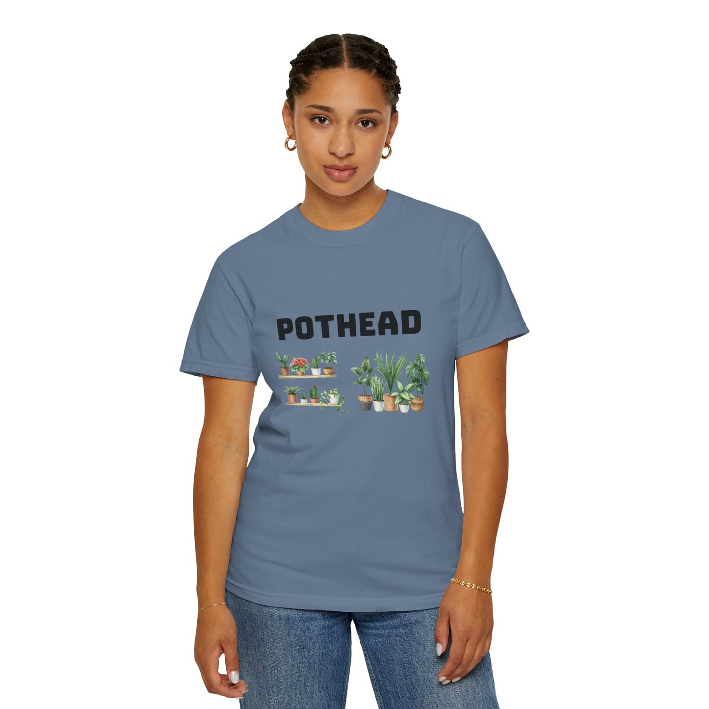 Pothead Graphic Tee, Plant Lover Unisex Shirt, Herb Enthusiast T-shirt, Botanical Print Top, Gardening Gift Apparel