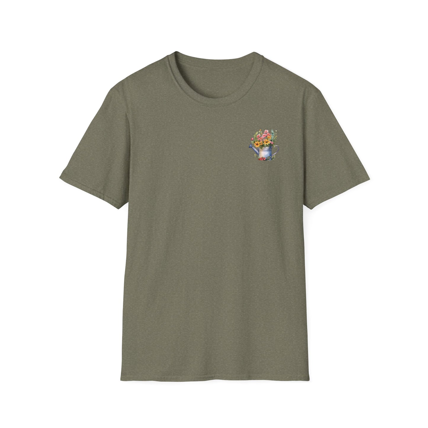 Cute Watering Can Floral Unisex T-Shirt, Gardening Gift, Spring Fashion, Botanical Tee, Birthday Present, Eco-Friendly Style
