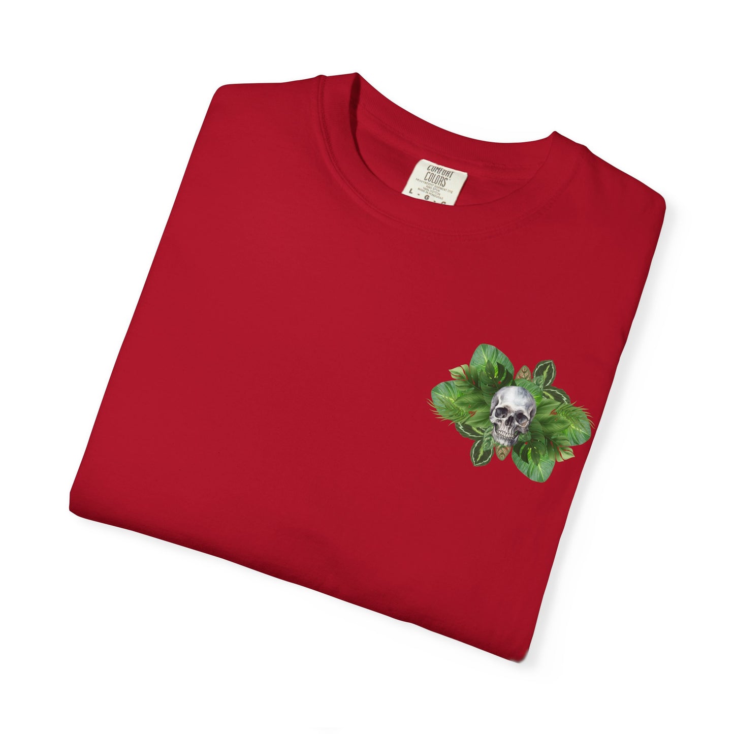Plant and Skull Graphic Tee, Plant Lover Unisex Shirt, Herb Enthusiast T-shirt, Botanical Print Top, Gardening Gift Apparel