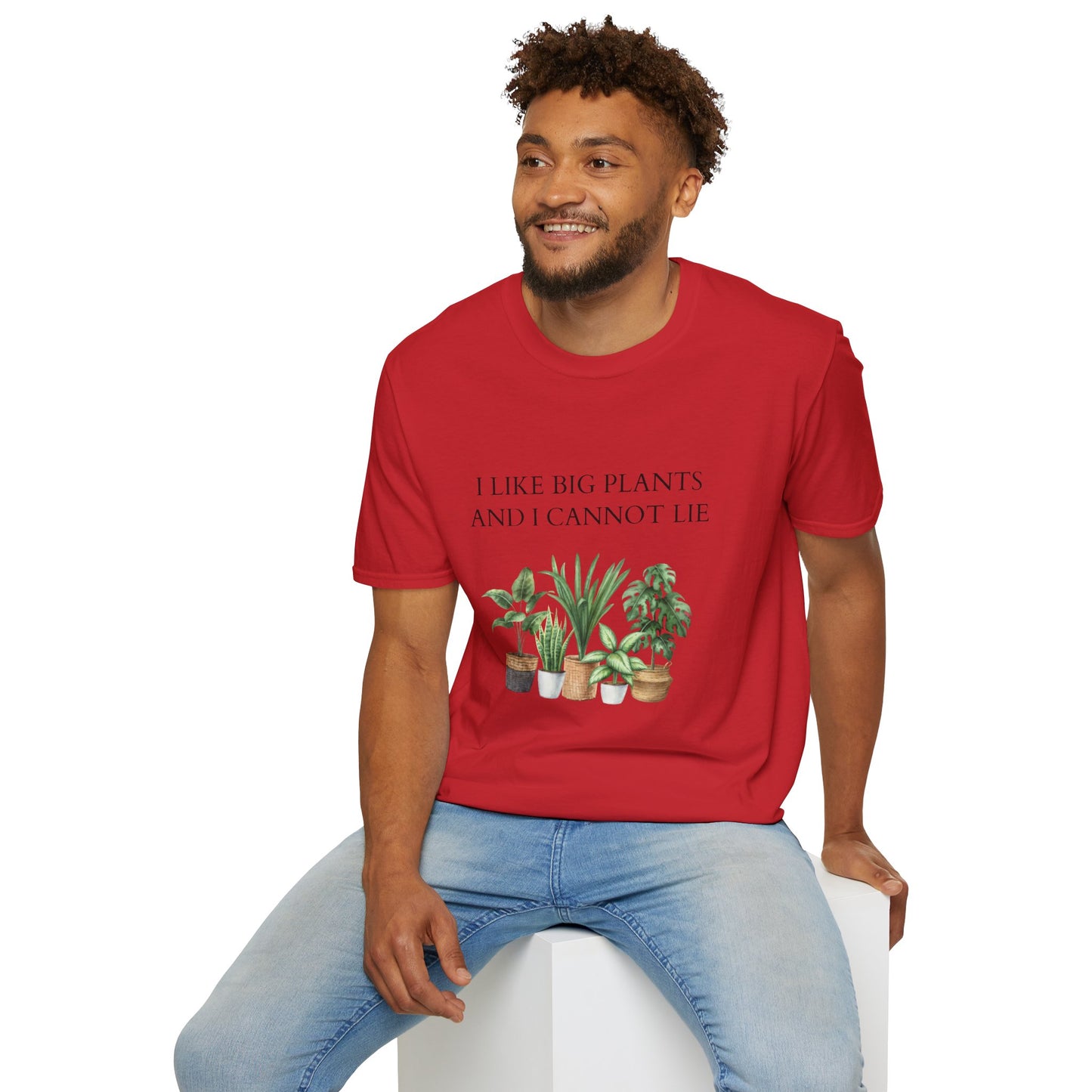 Plant Lover Unisex T-Shirt with Large Plant Graphics - Softstyle T-shirt.