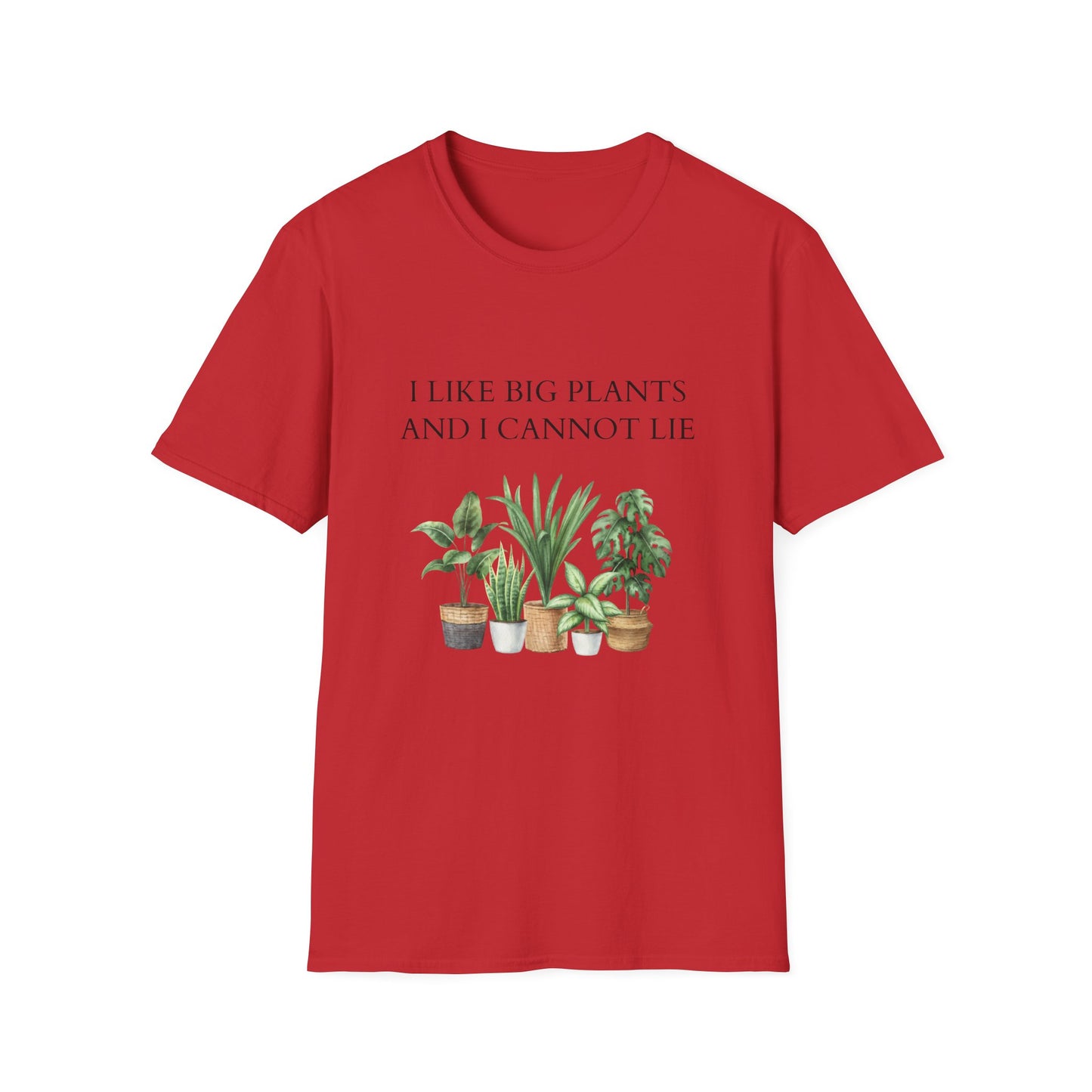 Plant Lover Unisex T-Shirt with Large Plant Graphics - Softstyle T-shirt.