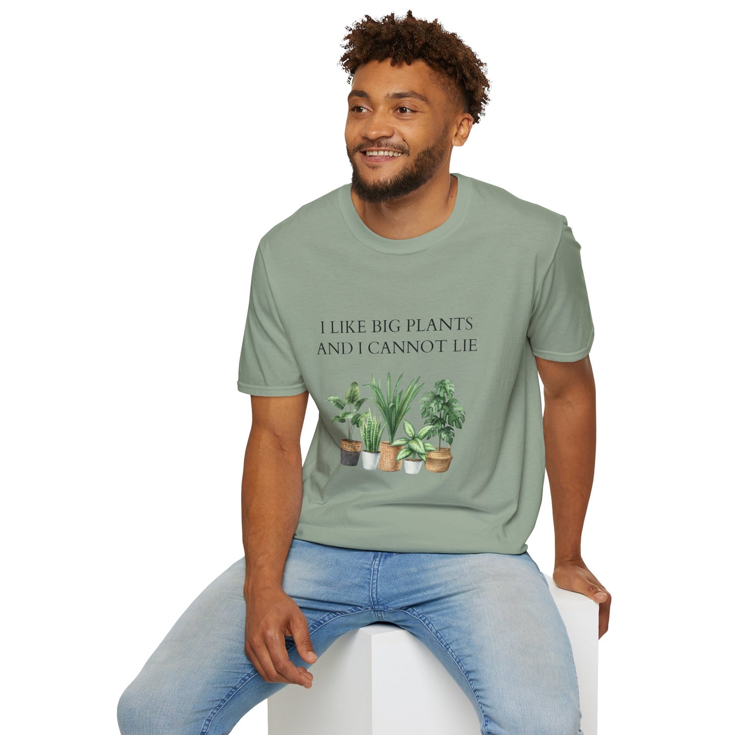 Plant Lover Unisex T-Shirt with Large Plant Graphics - Softstyle T-shirt.