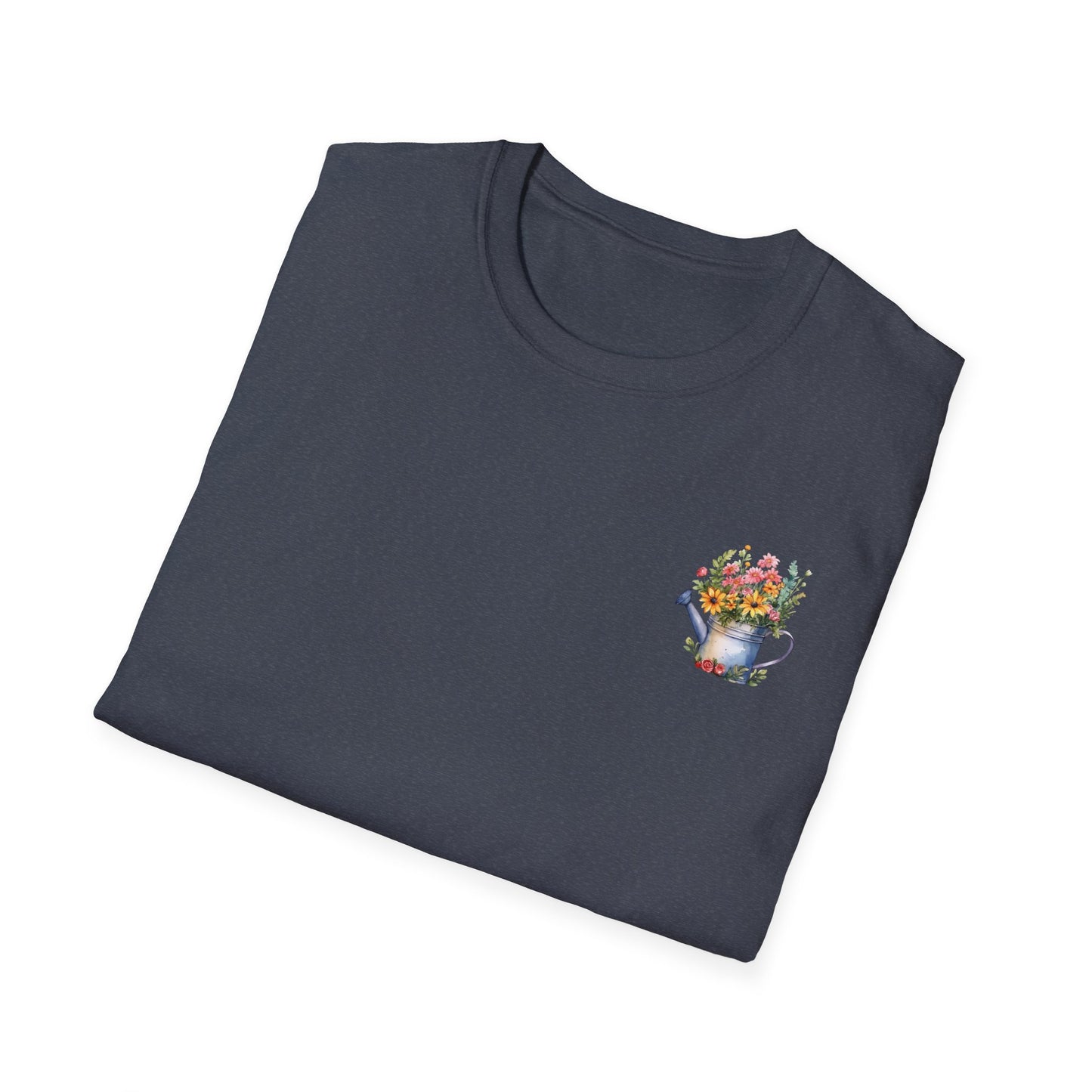 Cute Watering Can Floral Unisex T-Shirt, Gardening Gift, Spring Fashion, Botanical Tee, Birthday Present, Eco-Friendly Style