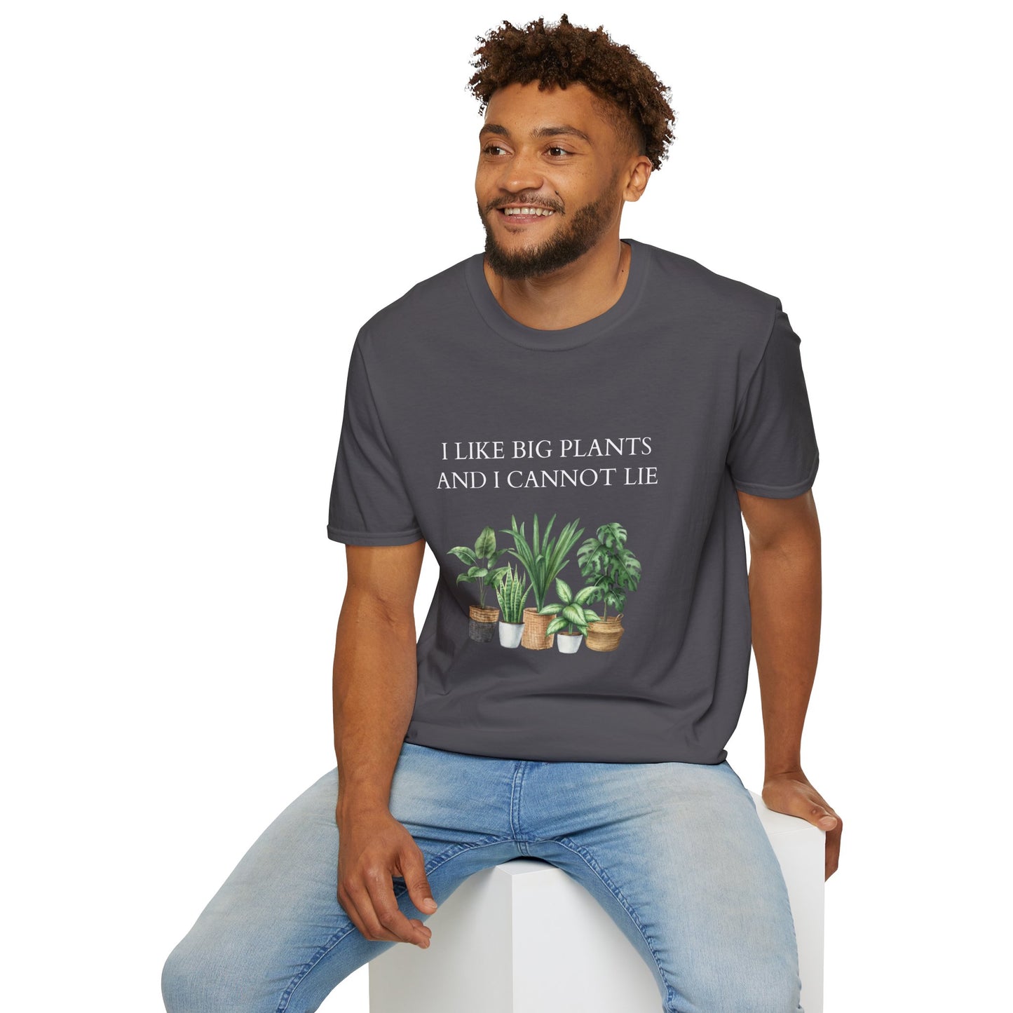 Plant Lover Unisex T-Shirt with Large Plant Graphics - Softstyle T-shirt.