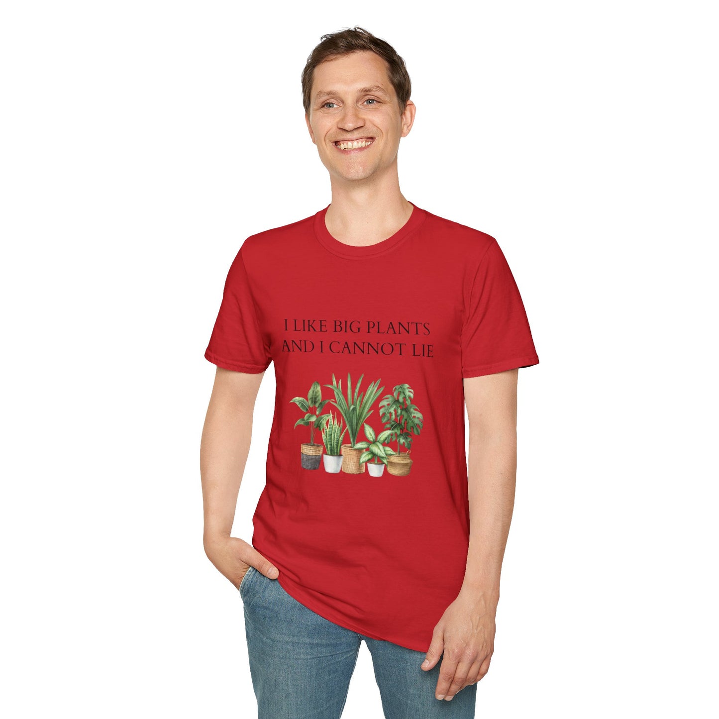 Plant Lover Unisex T-Shirt with Large Plant Graphics - Softstyle T-shirt.
