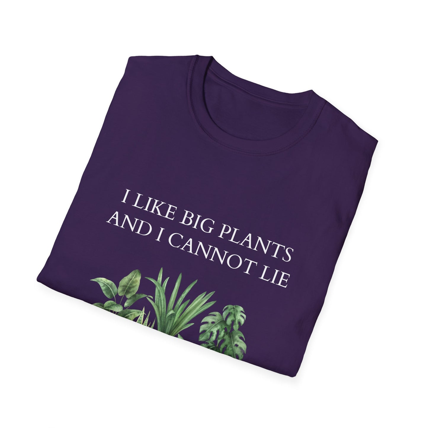 Plant Lover Unisex T-Shirt with Large Plant Graphics - Softstyle T-shirt.
