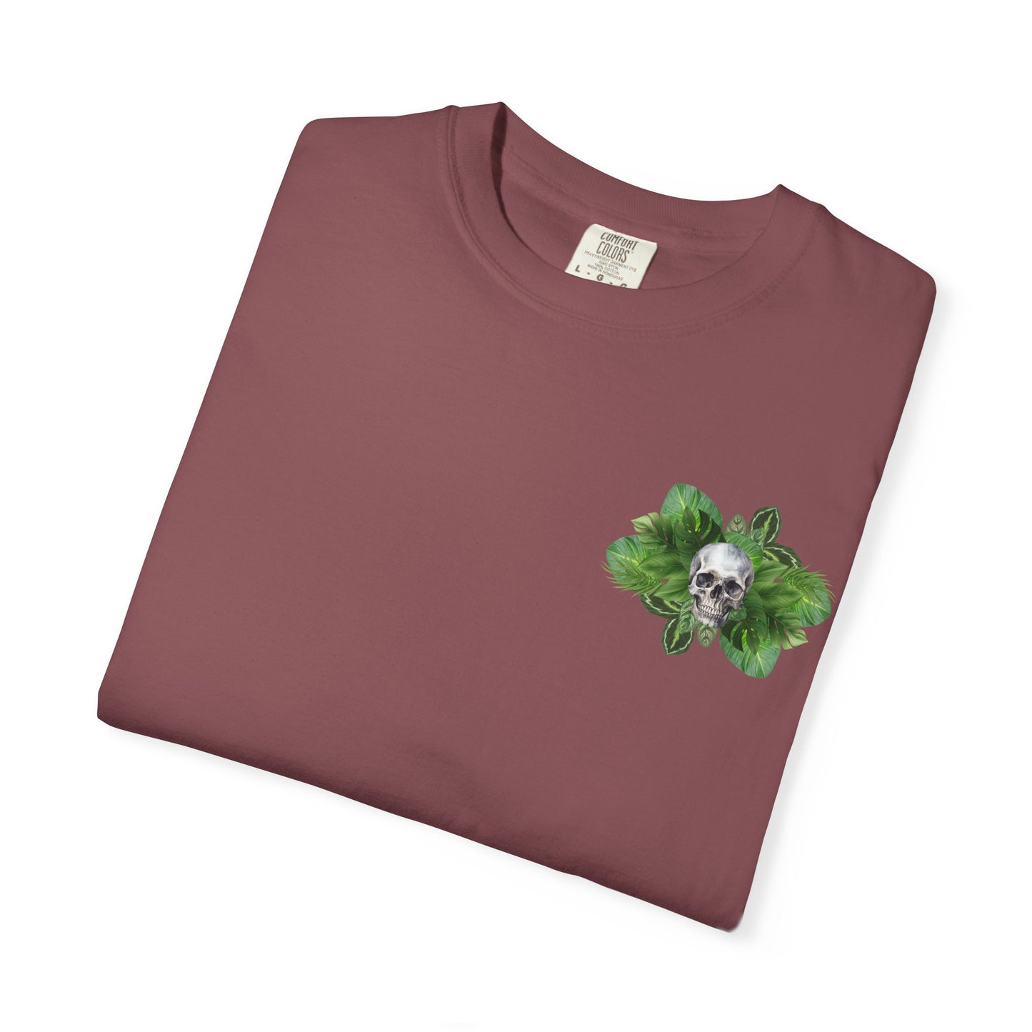 Plant and Skull Graphic Tee, Plant Lover Unisex Shirt, Herb Enthusiast T-shirt, Botanical Print Top, Gardening Gift Apparel
