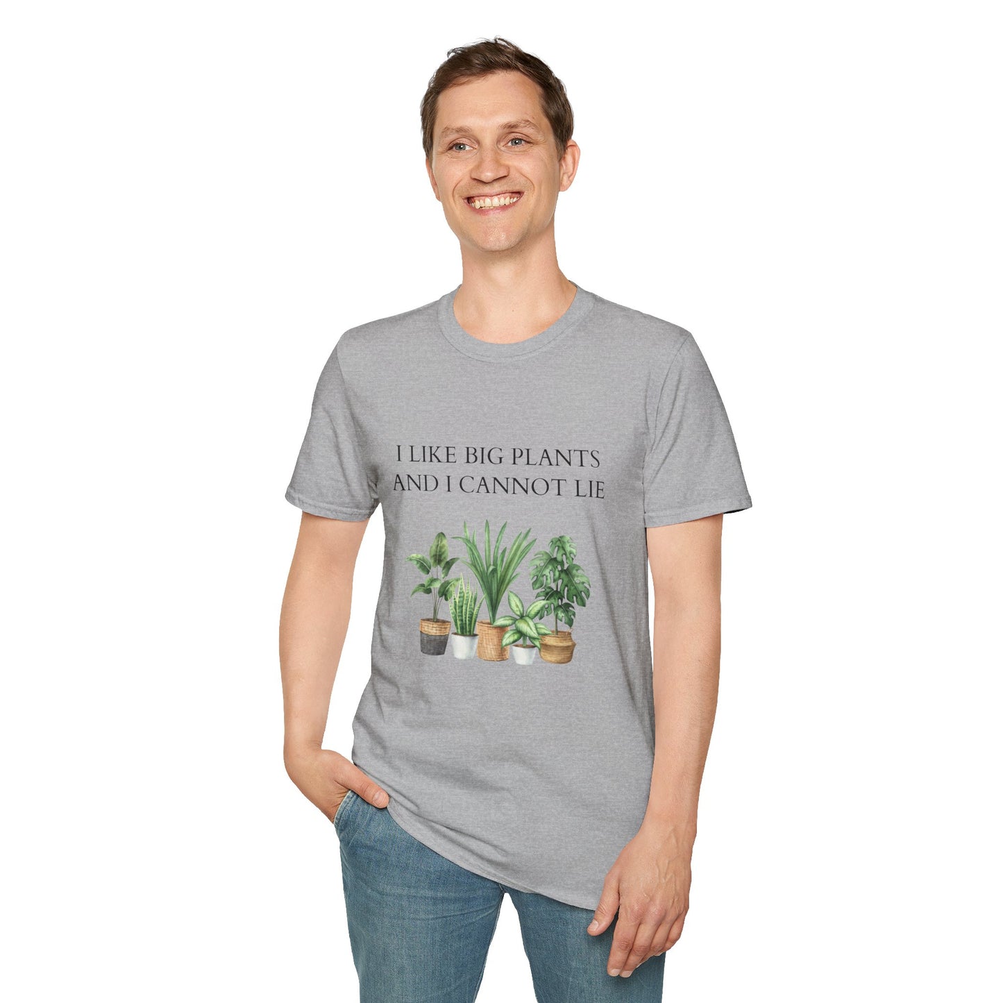 Plant Lover Unisex T-Shirt with Large Plant Graphics - Softstyle T-shirt.