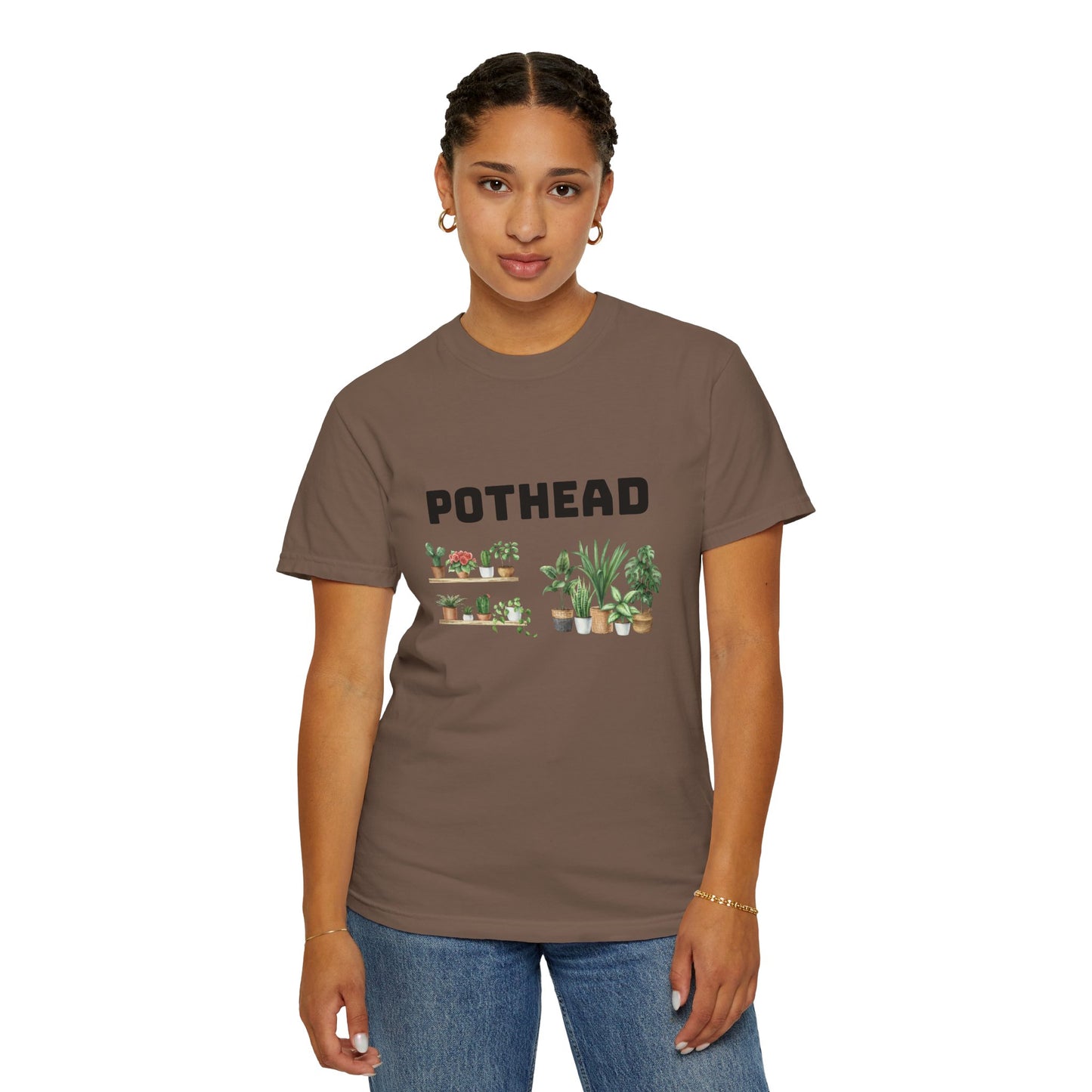 Pothead Graphic Tee, Plant Lover Unisex Shirt, Herb Enthusiast T-shirt, Botanical Print Top, Gardening Gift Apparel