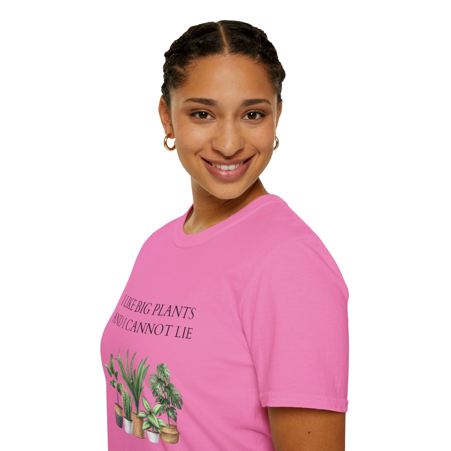 Plant Lover Unisex T-Shirt with Large Plant Graphics - Softstyle T-shirt.