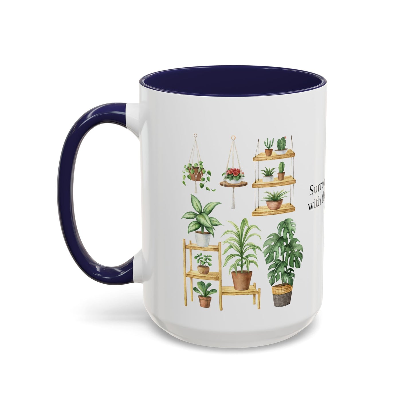 Coffee Lovers Enjoyment Mug, Housewarming Gift, Plant Lover's Coffee Cup, Inspirational Quote Mug, Greenery Decor, Cozy Kitchen Accessory