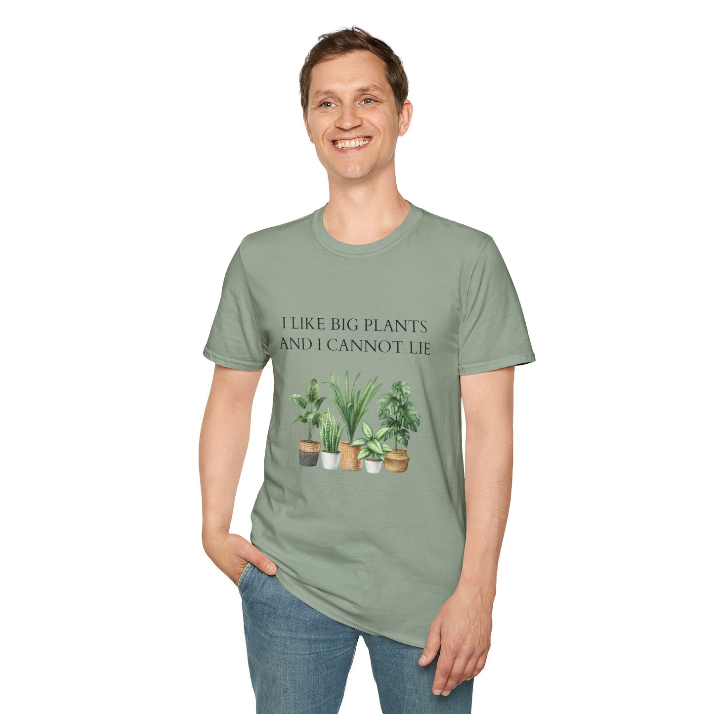 Plant Lover Unisex T-Shirt with Large Plant Graphics - Softstyle T-shirt.