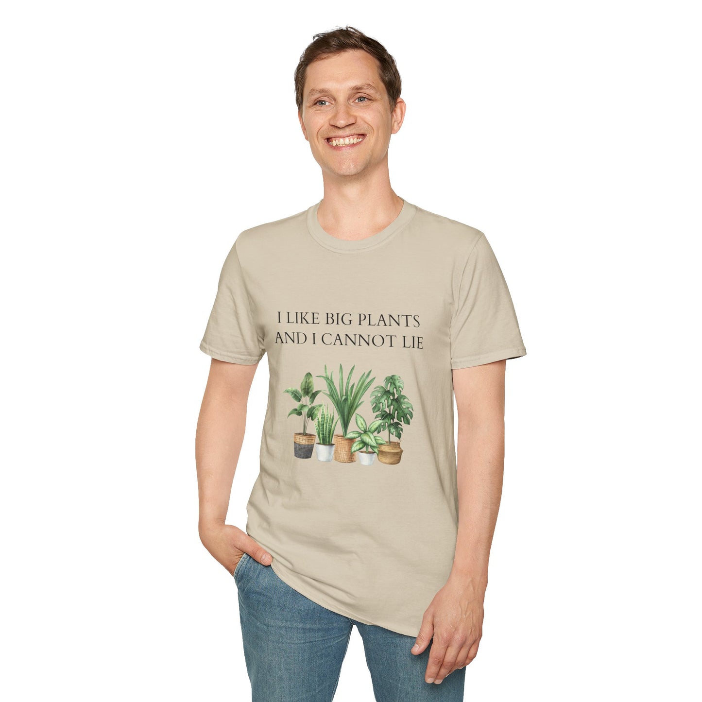 Plant Lover Unisex T-Shirt with Large Plant Graphics - Softstyle T-shirt.