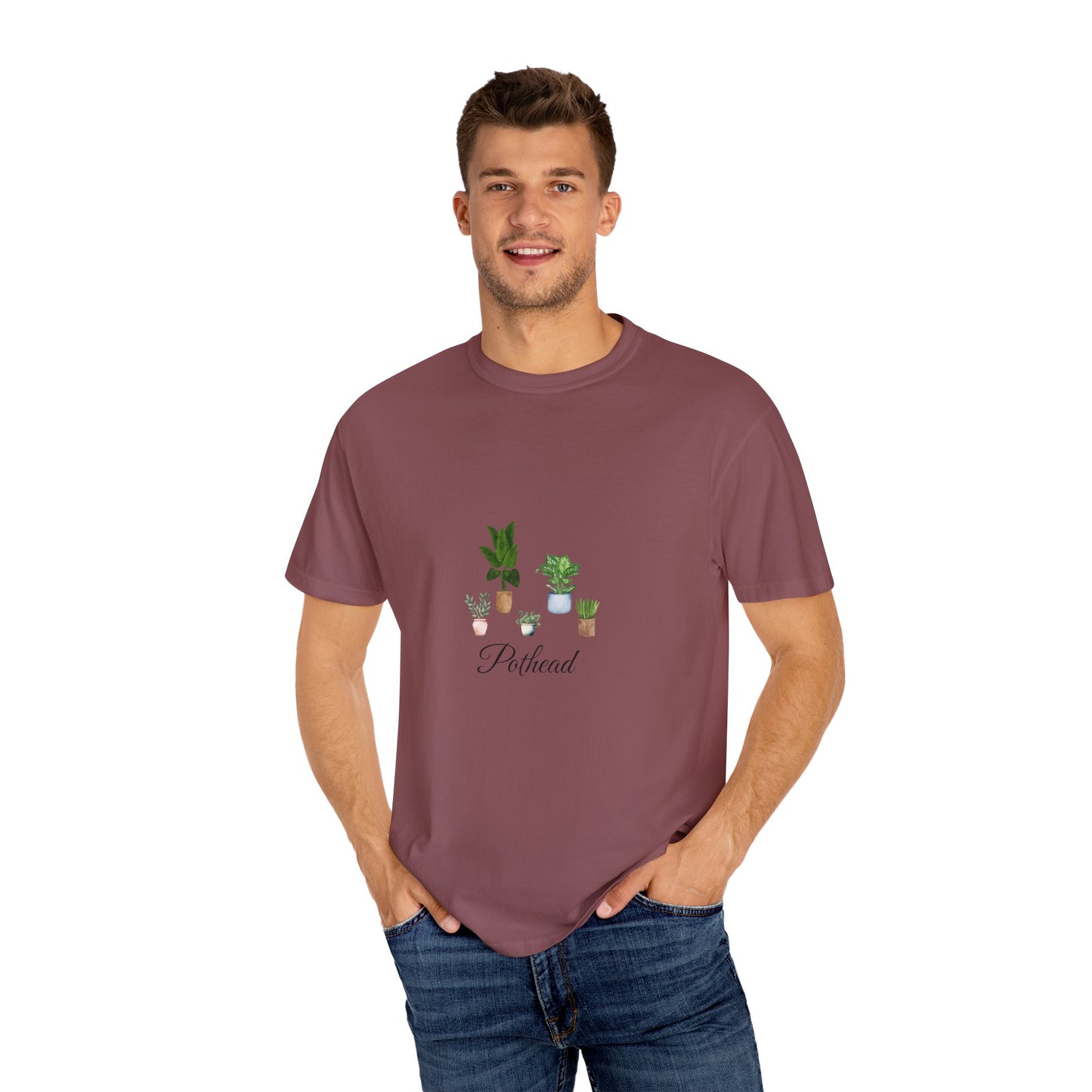 Planted Pots Pothead, Plant Lover Unisex Shirt, Herb Enthusiast T-shirt, Botanical Print Top, Gardening Gift Apparel