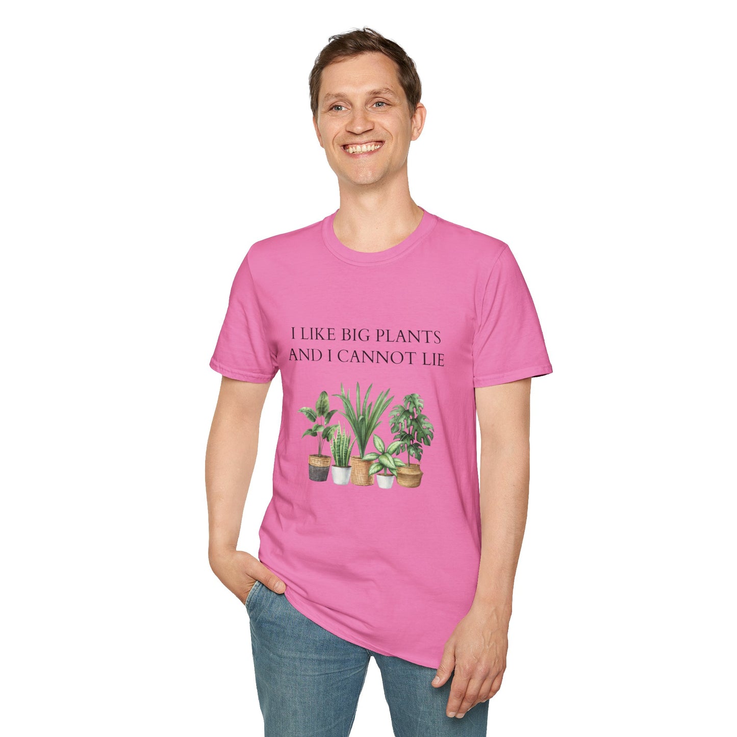 Plant Lover Unisex T-Shirt with Large Plant Graphics - Softstyle T-shirt.