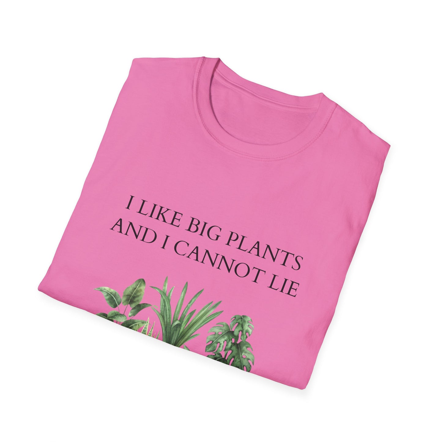 Plant Lover Unisex T-Shirt with Large Plant Graphics - Softstyle T-shirt.