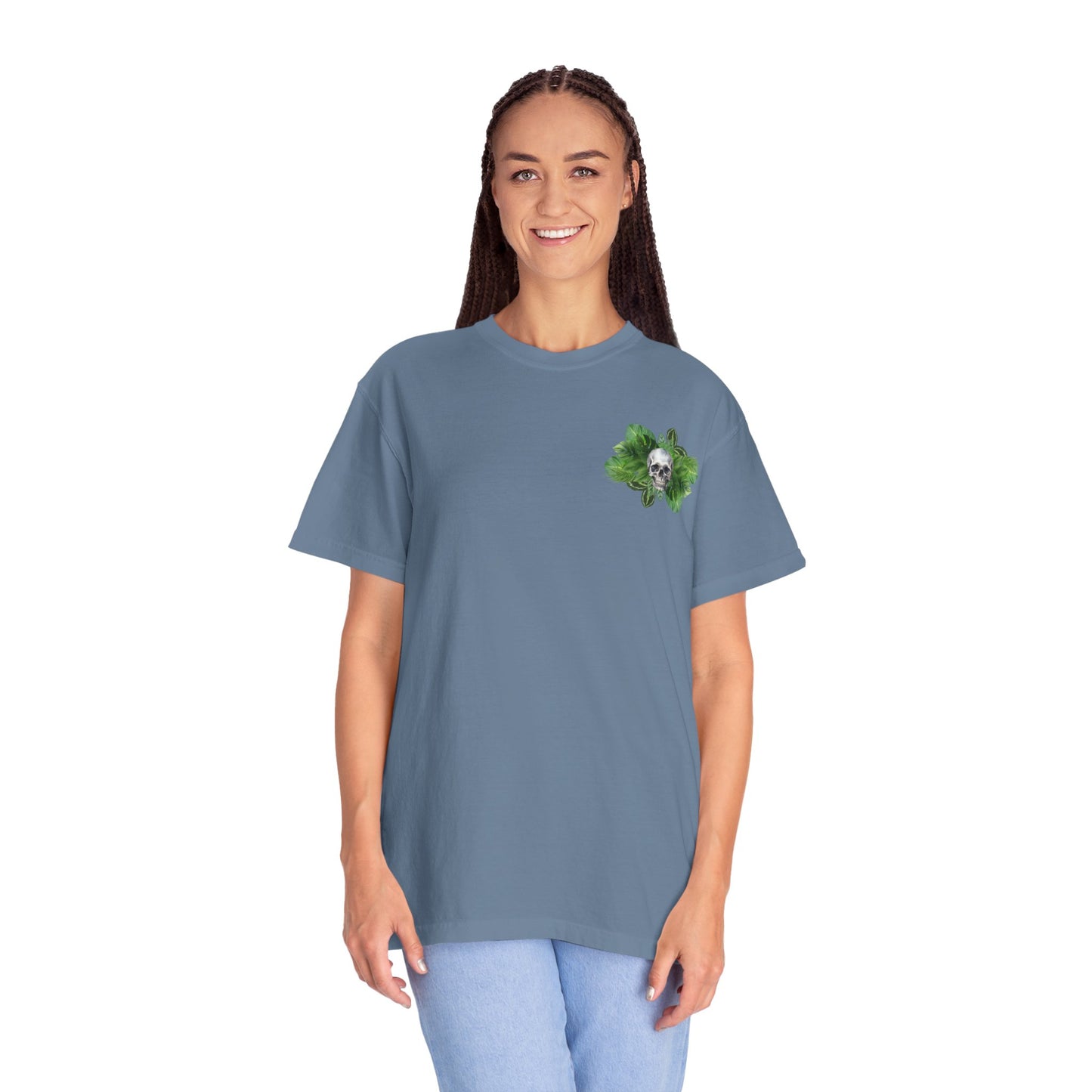 Plant and Skull Graphic Tee, Plant Lover Unisex Shirt, Herb Enthusiast T-shirt, Botanical Print Top, Gardening Gift Apparel