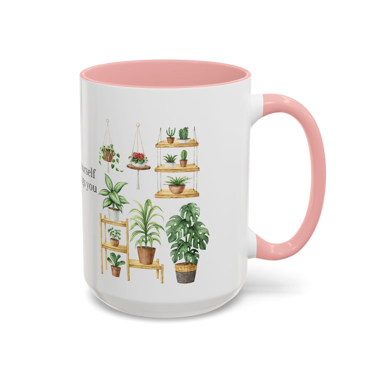 Coffee Lovers Enjoyment Mug, Housewarming Gift, Plant Lover's Coffee Cup, Inspirational Quote Mug, Greenery Decor, Cozy Kitchen Accessory