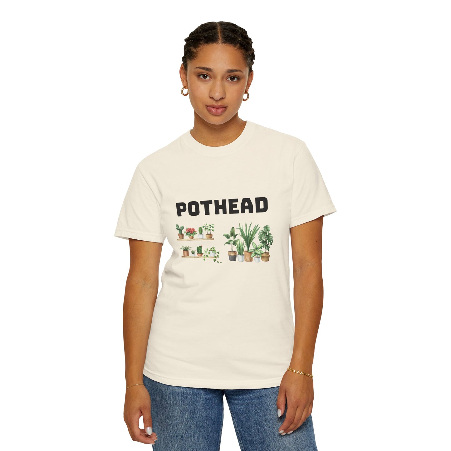 Pothead Graphic Tee, Plant Lover Unisex Shirt, Herb Enthusiast T-shirt, Botanical Print Top, Gardening Gift Apparel