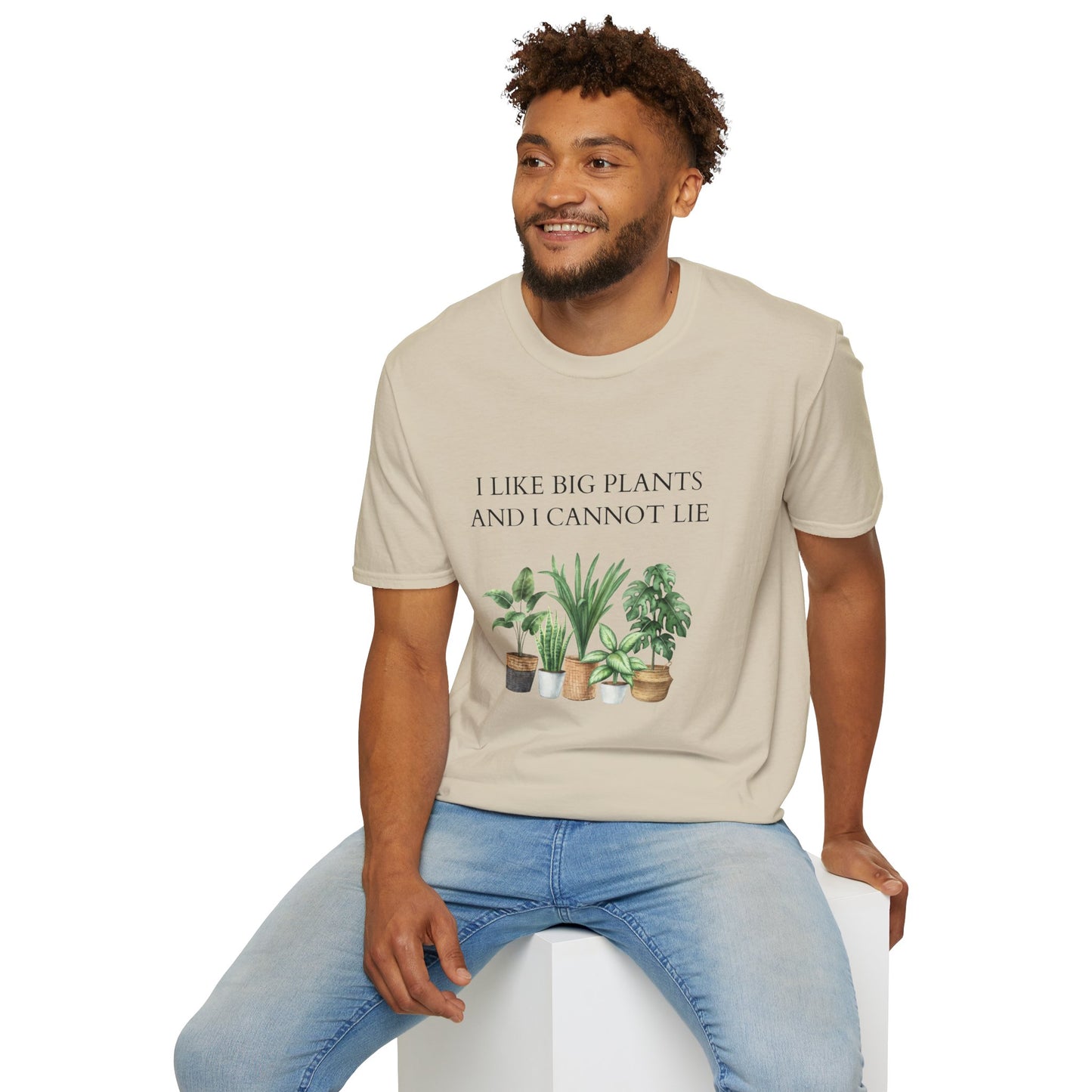 Plant Lover Unisex T-Shirt with Large Plant Graphics - Softstyle T-shirt.