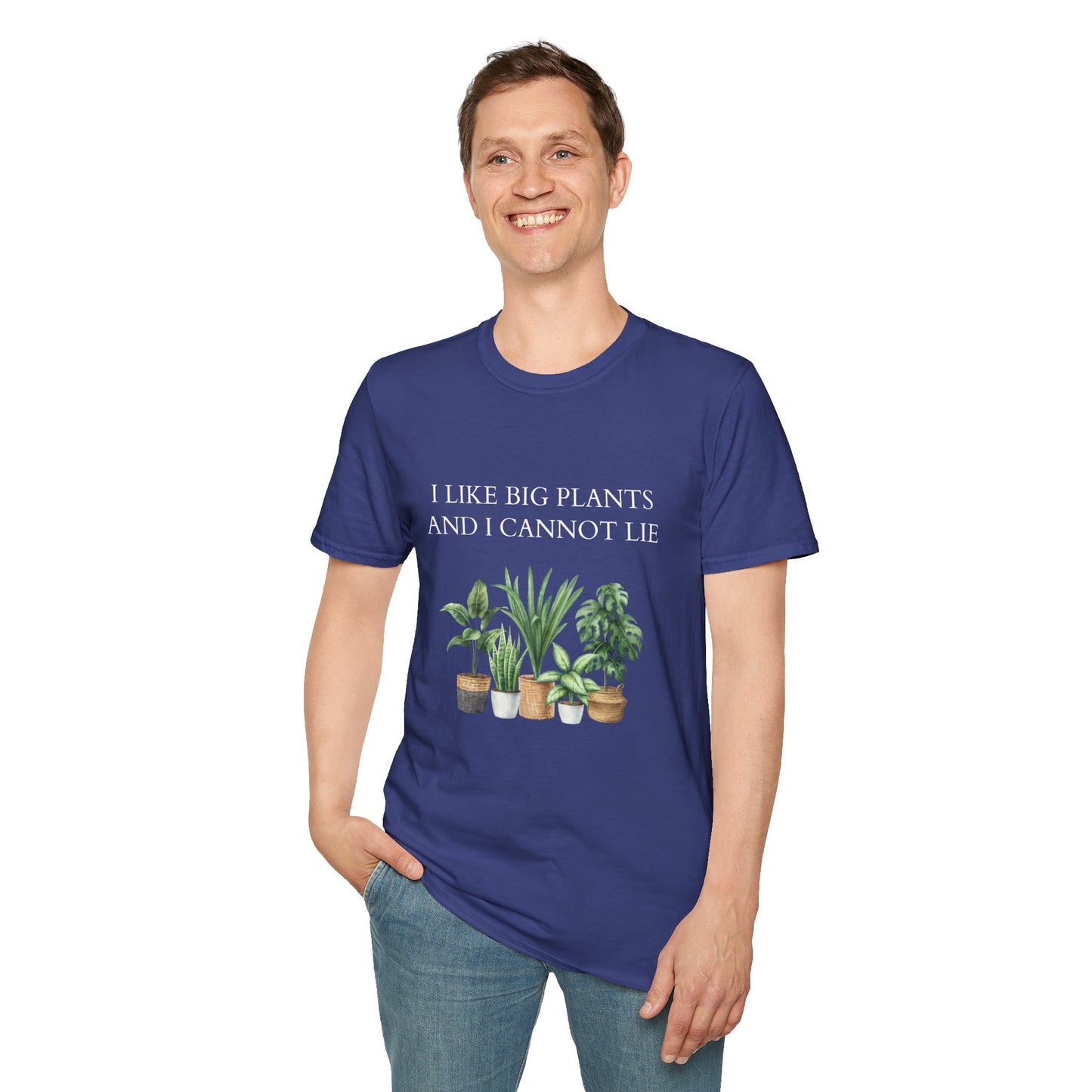 Plant Lover Unisex T-Shirt with Large Plant Graphics - Softstyle T-shirt.
