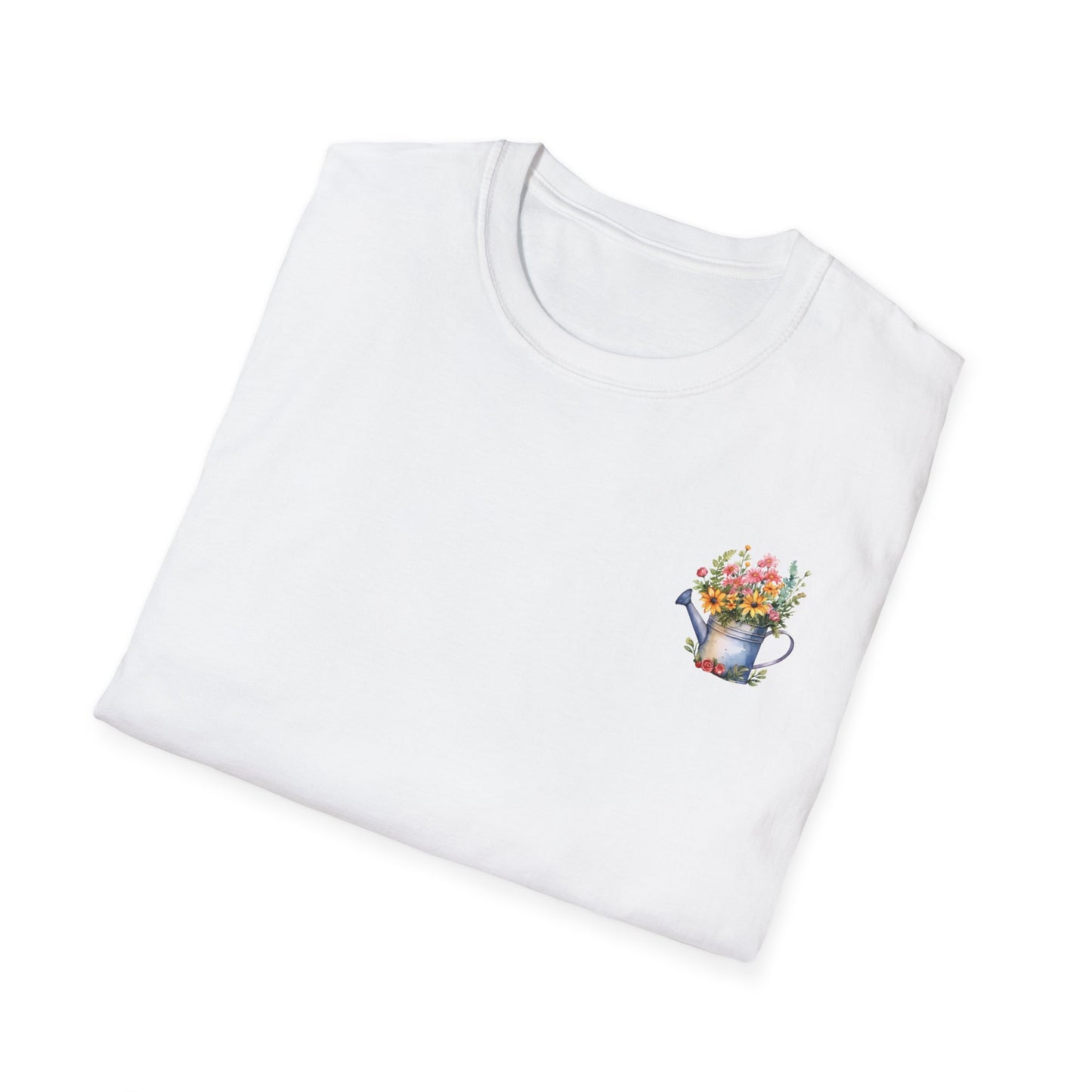 Cute Watering Can Floral Unisex T-Shirt, Gardening Gift, Spring Fashion, Botanical Tee, Birthday Present, Eco-Friendly Style