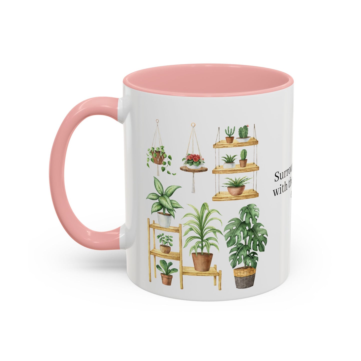 Coffee Lovers Enjoyment Mug, Housewarming Gift, Plant Lover's Coffee Cup, Inspirational Quote Mug, Greenery Decor, Cozy Kitchen Accessory