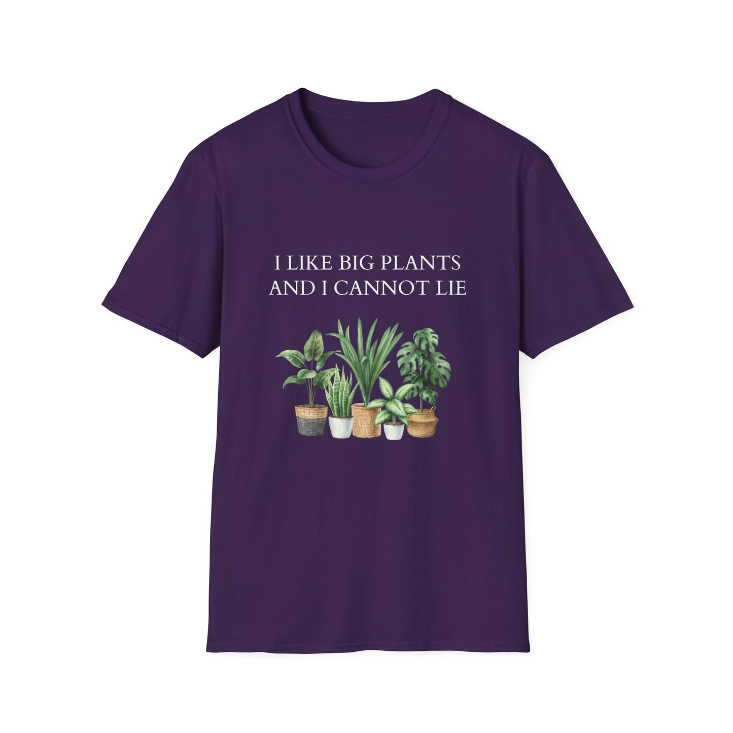 Plant Lover Unisex T-Shirt with Large Plant Graphics - Softstyle T-shirt.