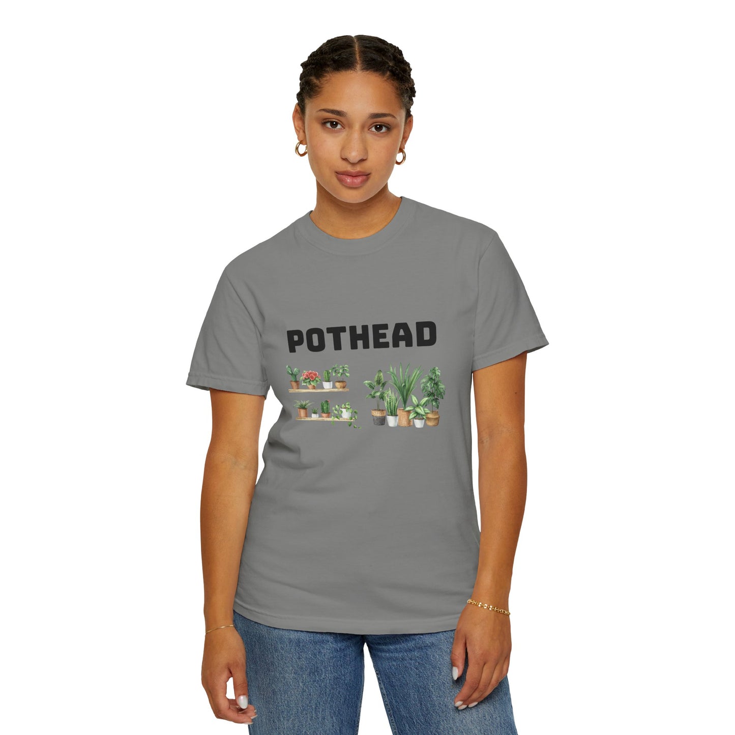 Pothead Graphic Tee, Plant Lover Unisex Shirt, Herb Enthusiast T-shirt, Botanical Print Top, Gardening Gift Apparel
